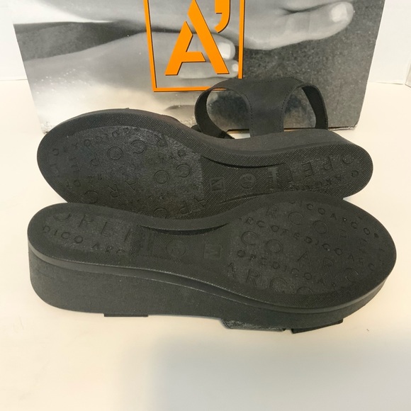 Arcopedico Women's Black Harley Wedge Sandal 10.5-11 M US Arch Support Shoes - Picture 4 of 7